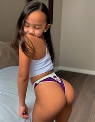 small girl in shorts